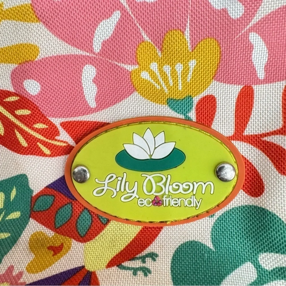 Lily Bloom Colorful Floral Boho Satchel Bag Eco Friendly Lots of Pockets